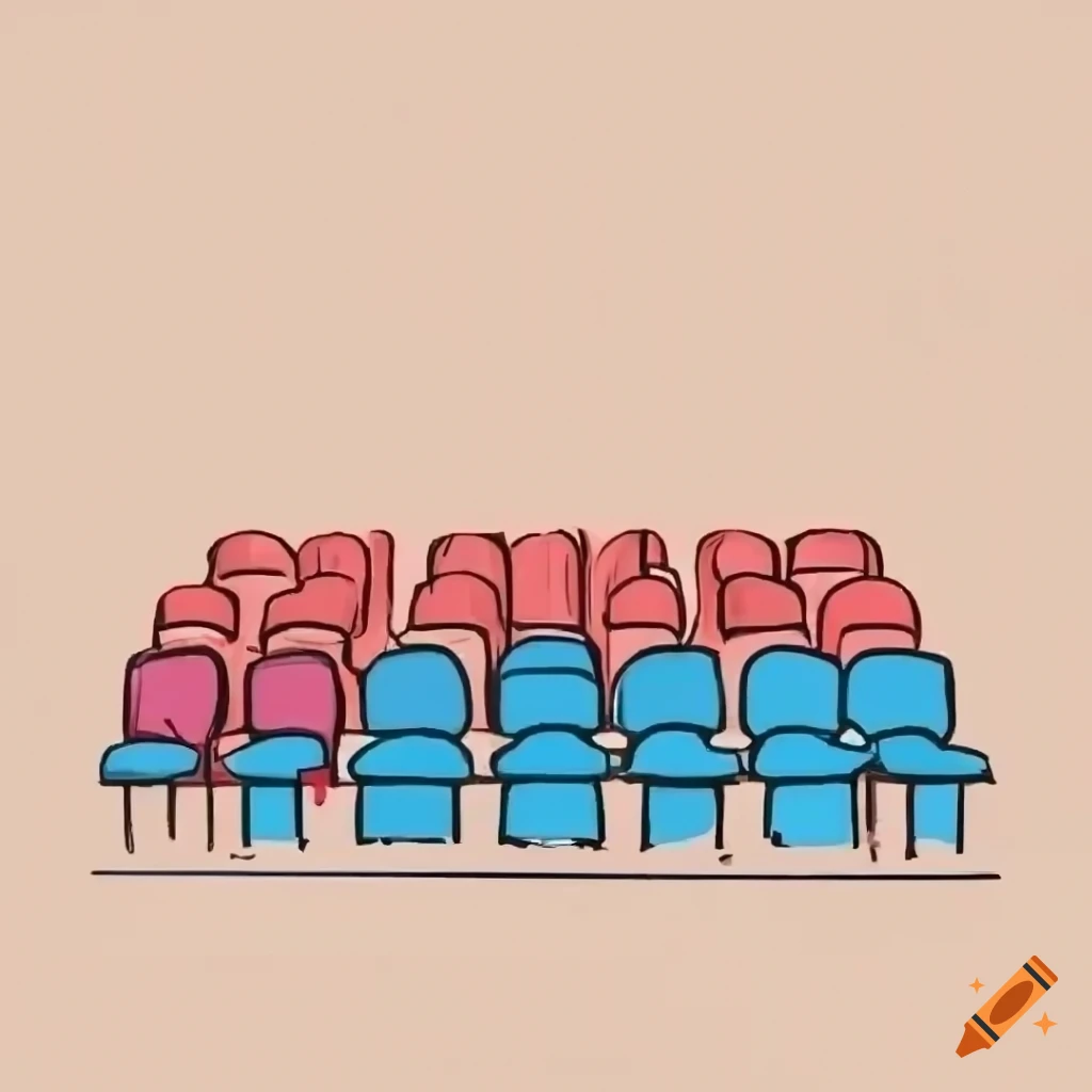minimalist logo of a students auditorium