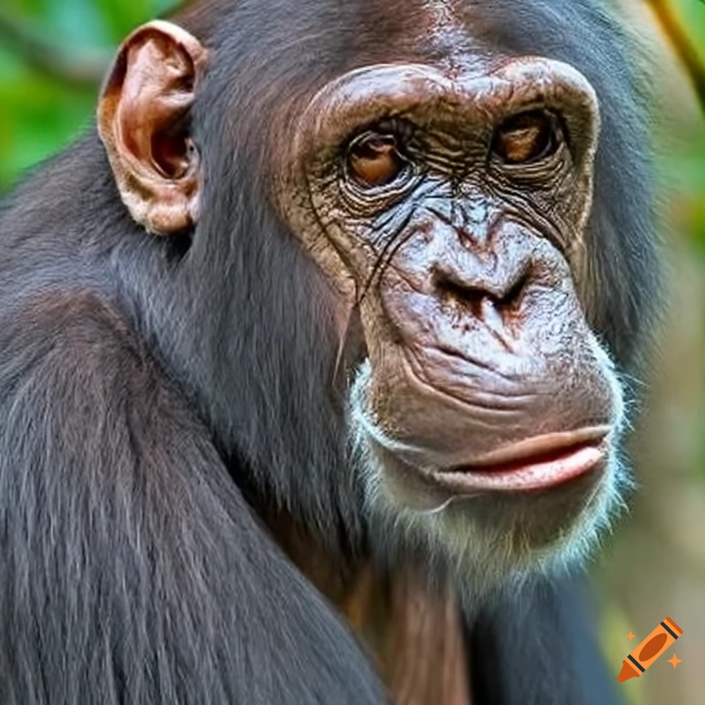 detailed artwork of a chimpanzee
