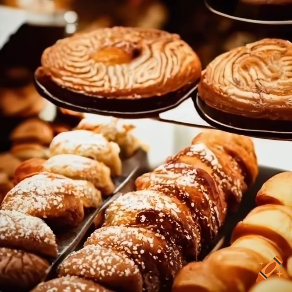 assortment of delicious pastries and desserts