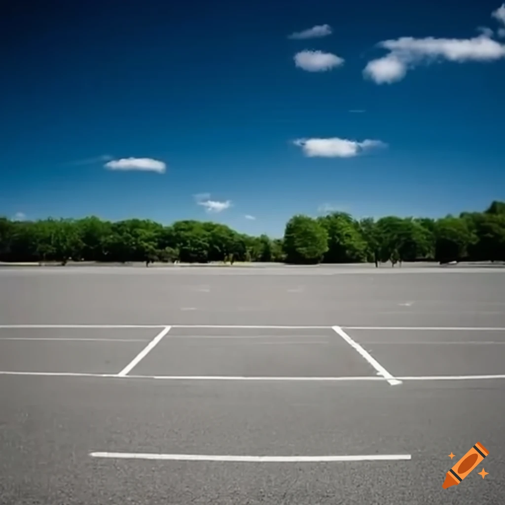 daytime view of an empty parking lot