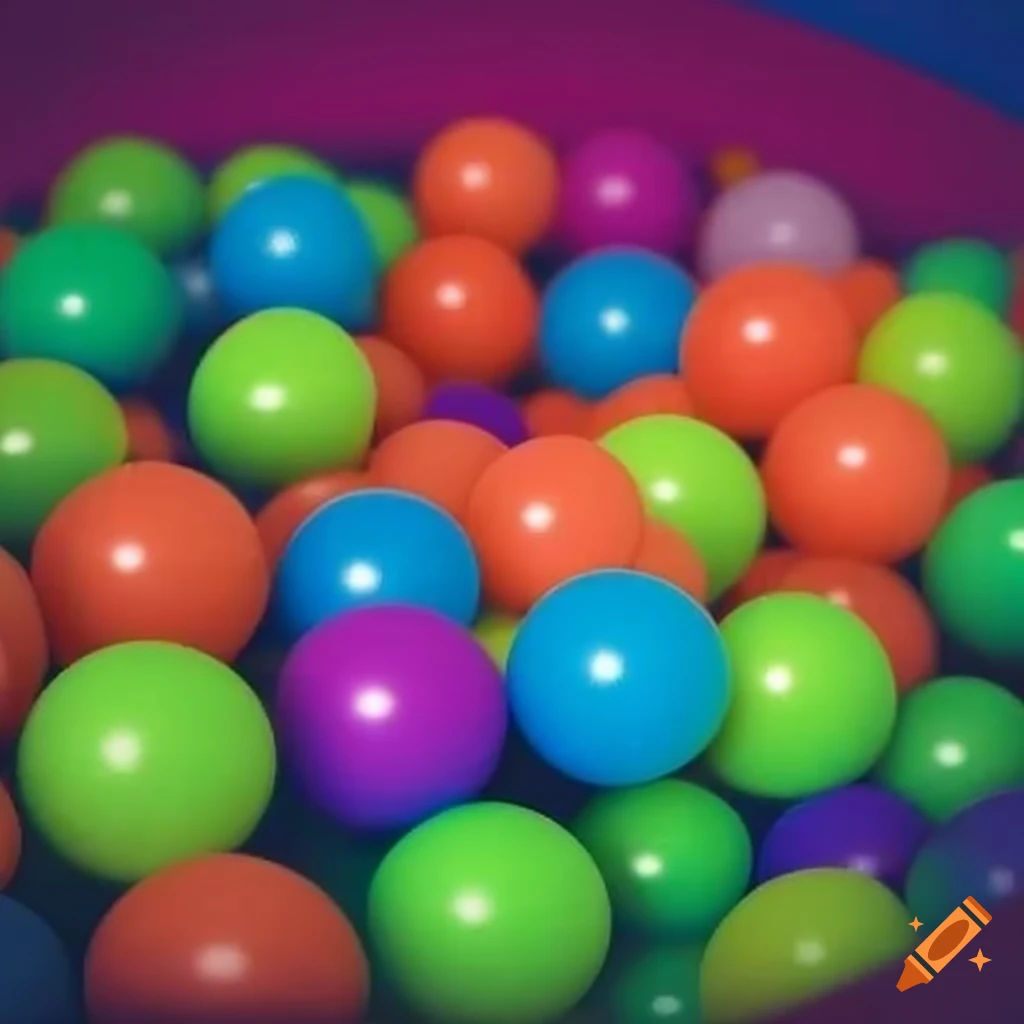 colorful ballpit in a playroom