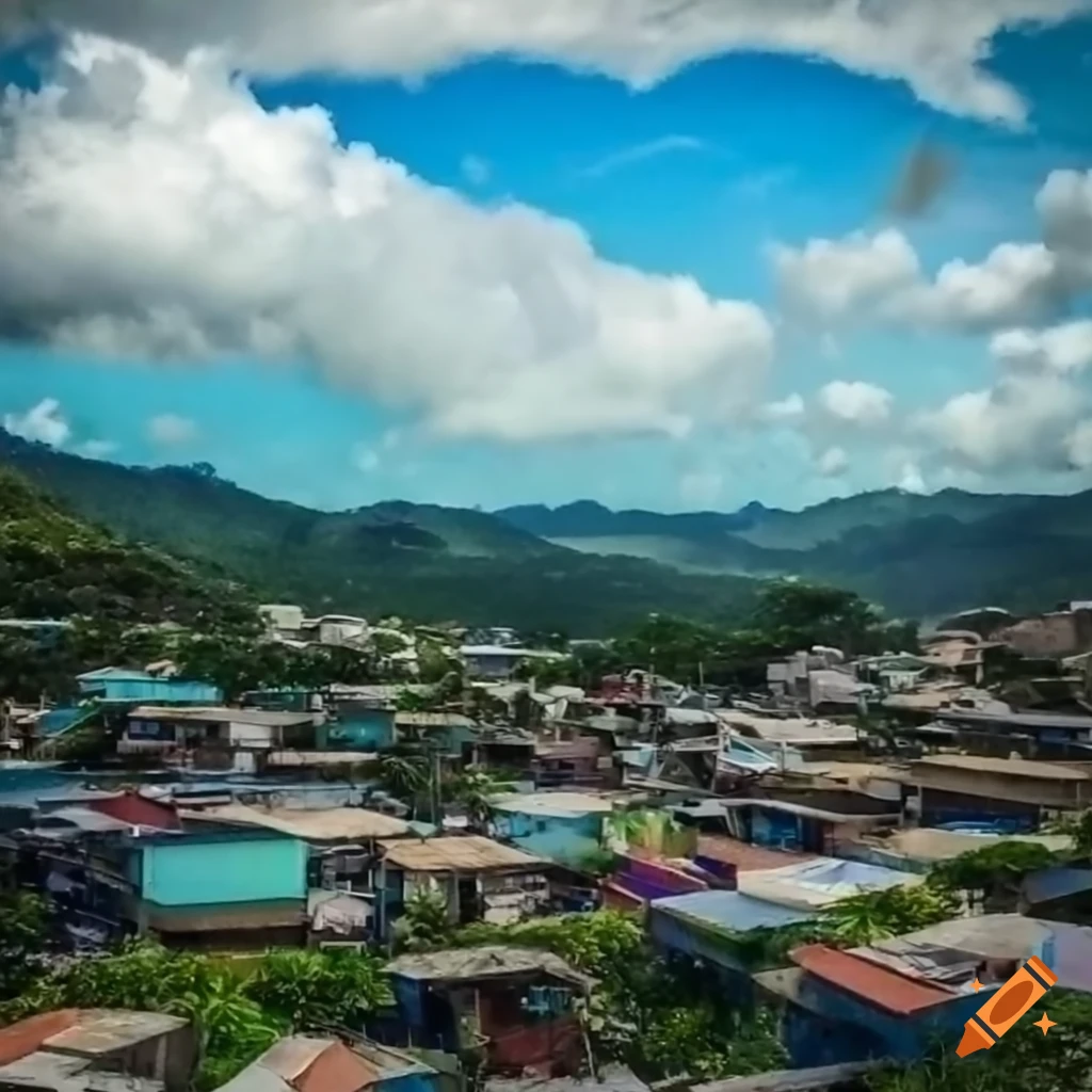 serene view of Puerto Rico slum