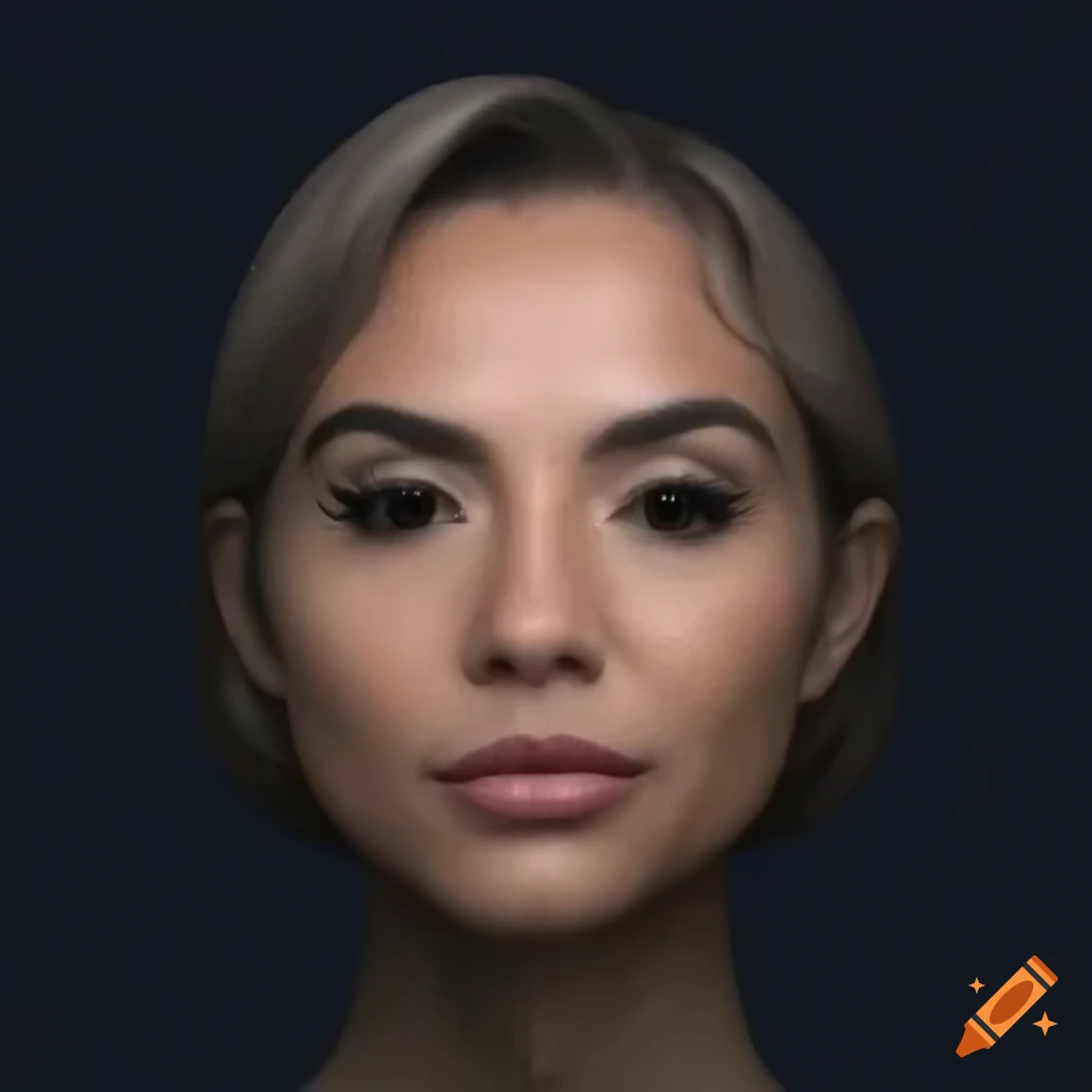realistic portrait of a woman transformed into Funko Pop style
