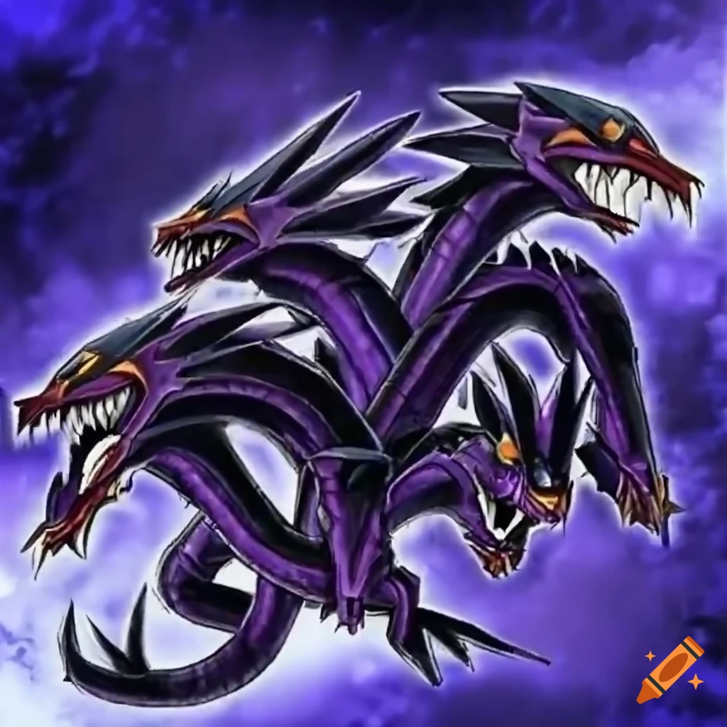 Yugioh card: Thousand-Headed King Hydra on Craiyon