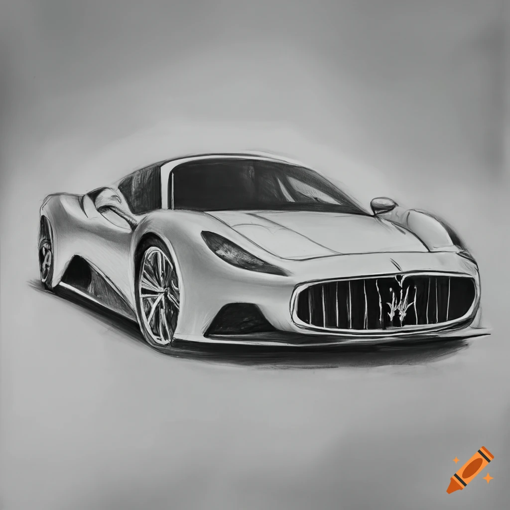 Sport Car Drawing Picture - Drawing Skill