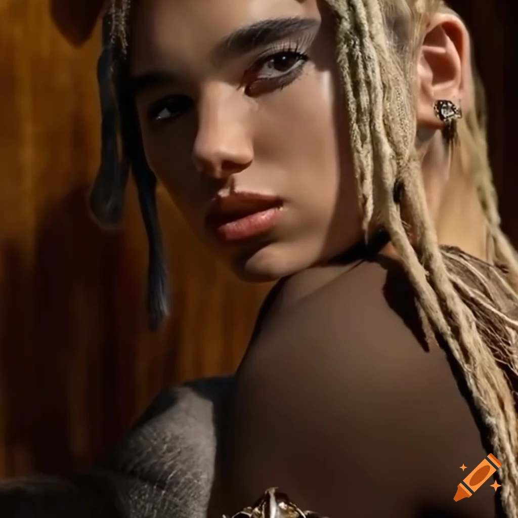 close up of Selphie from Dua Lipa horse riding at a ranch