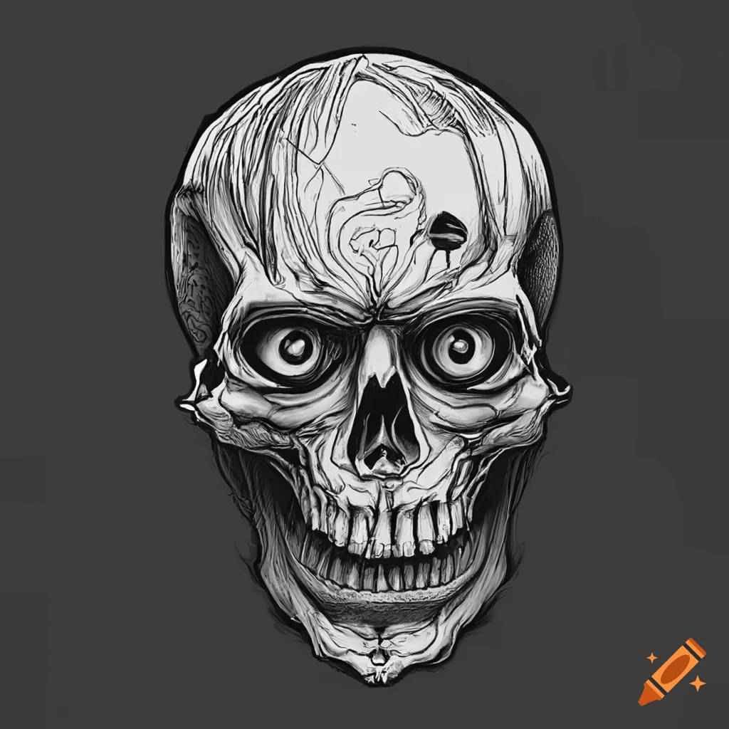 Download Cool Skull Tattoo Design Drawing HQ PNG Image | FreePNGImg