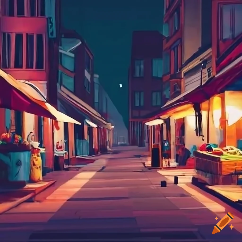 night market bustling with activity