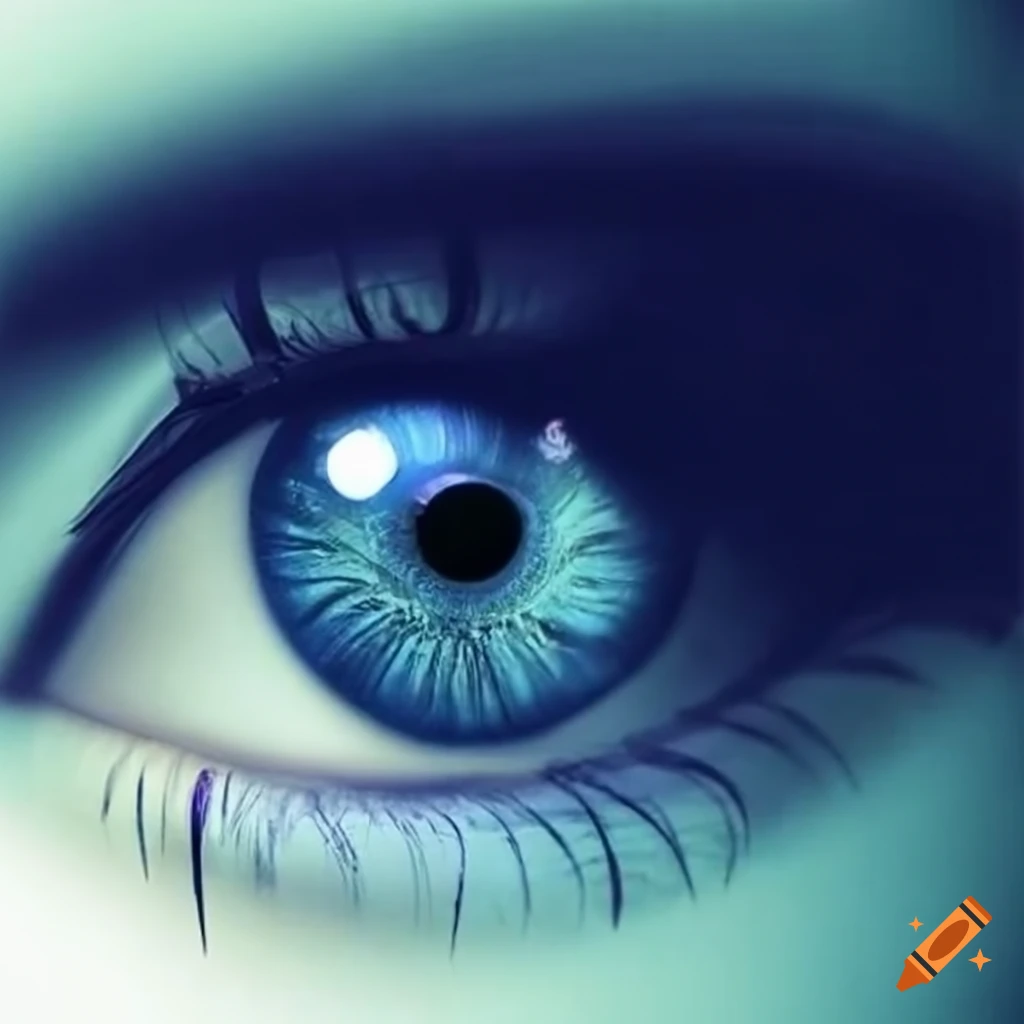 close-up of a girl's eye