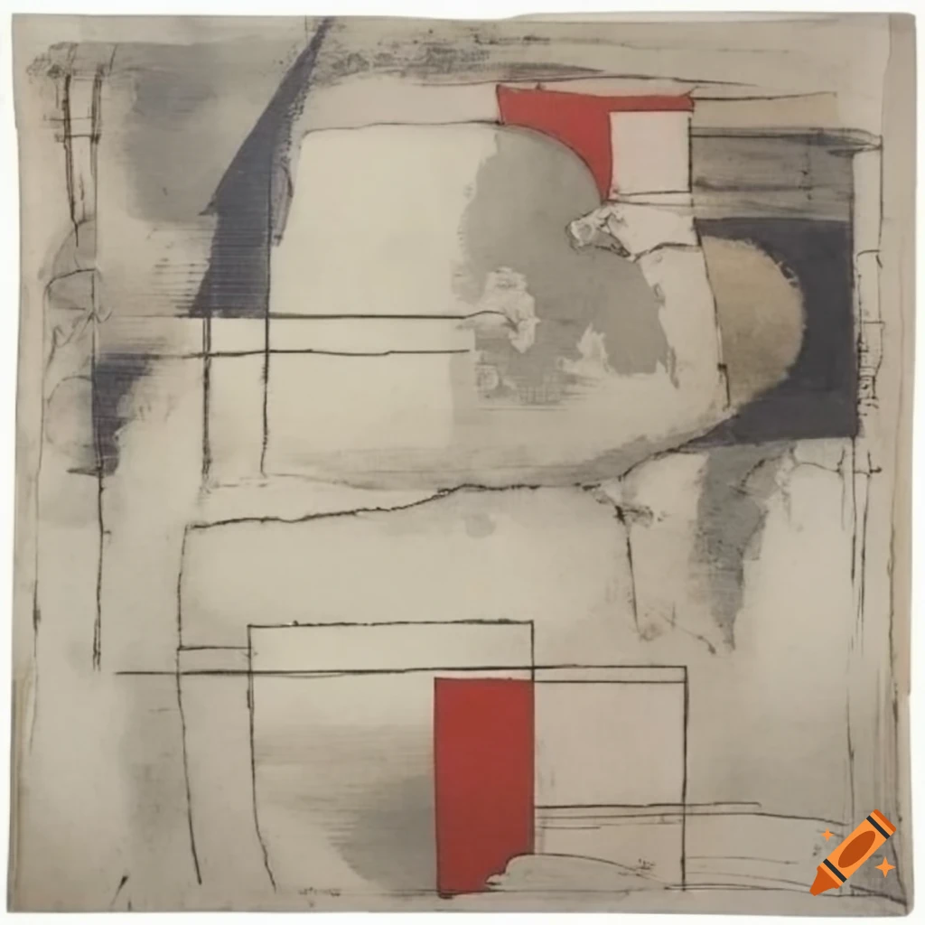 Japanese style abstract engraving artwork