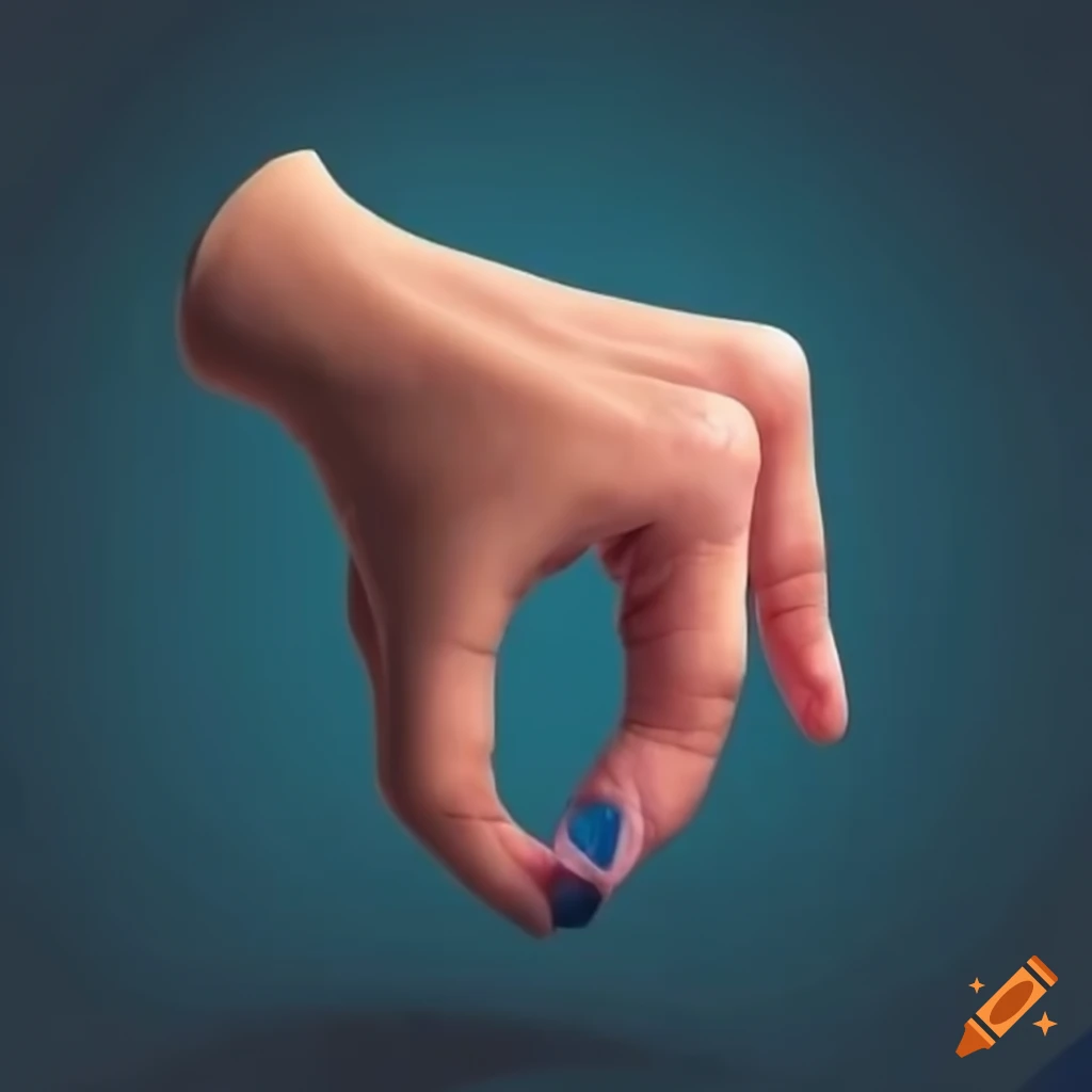 gesture of hand touching thumb with fingers bent
