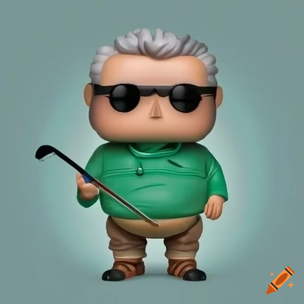 Funko pop figure of a stylish man with golf club