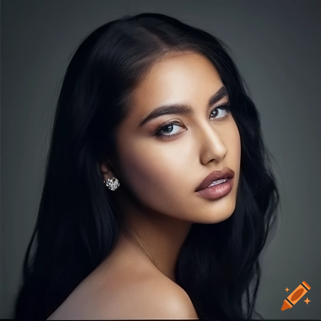stunning young woman for fashion magazine cover