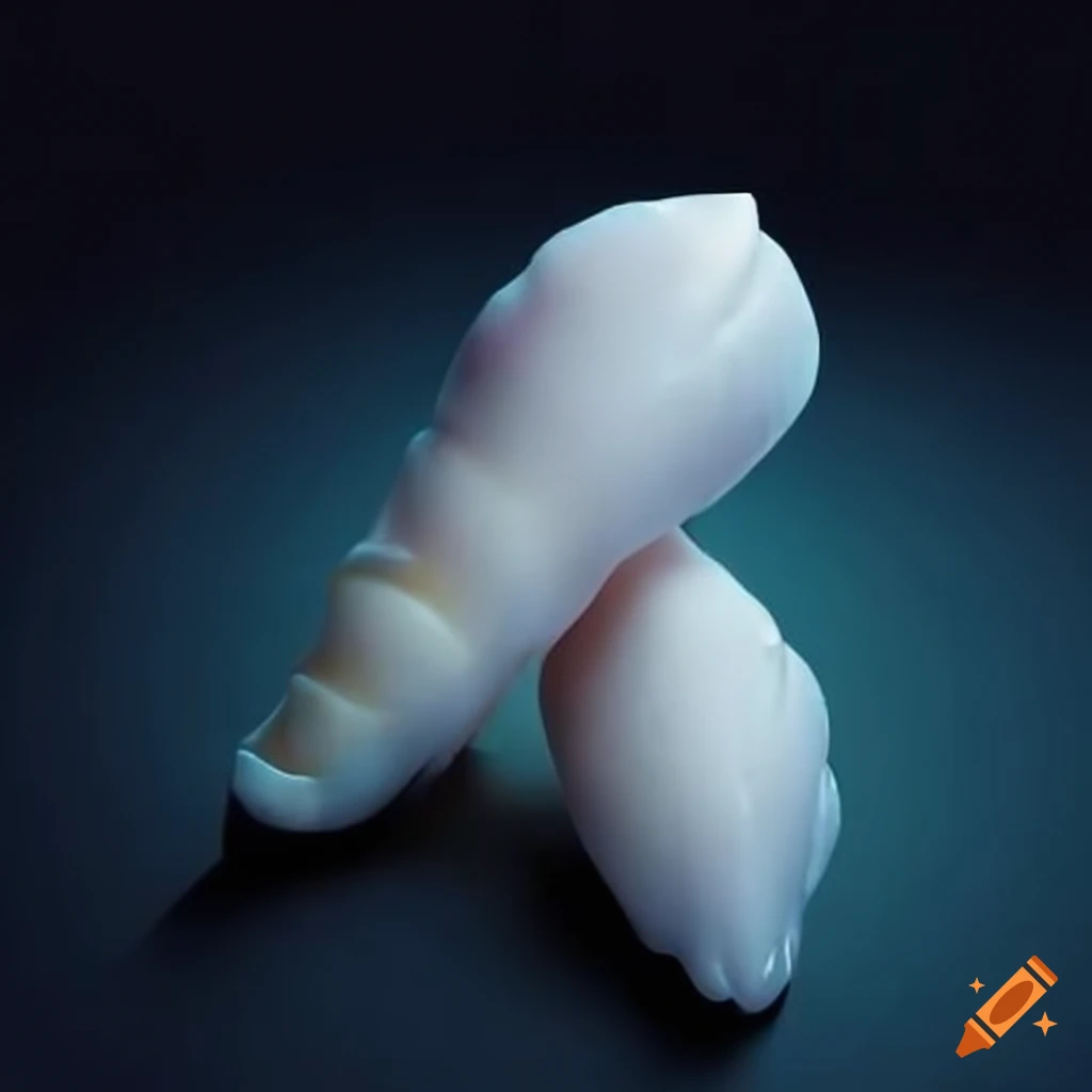 image of a giant pair of white false teeth in a business suit