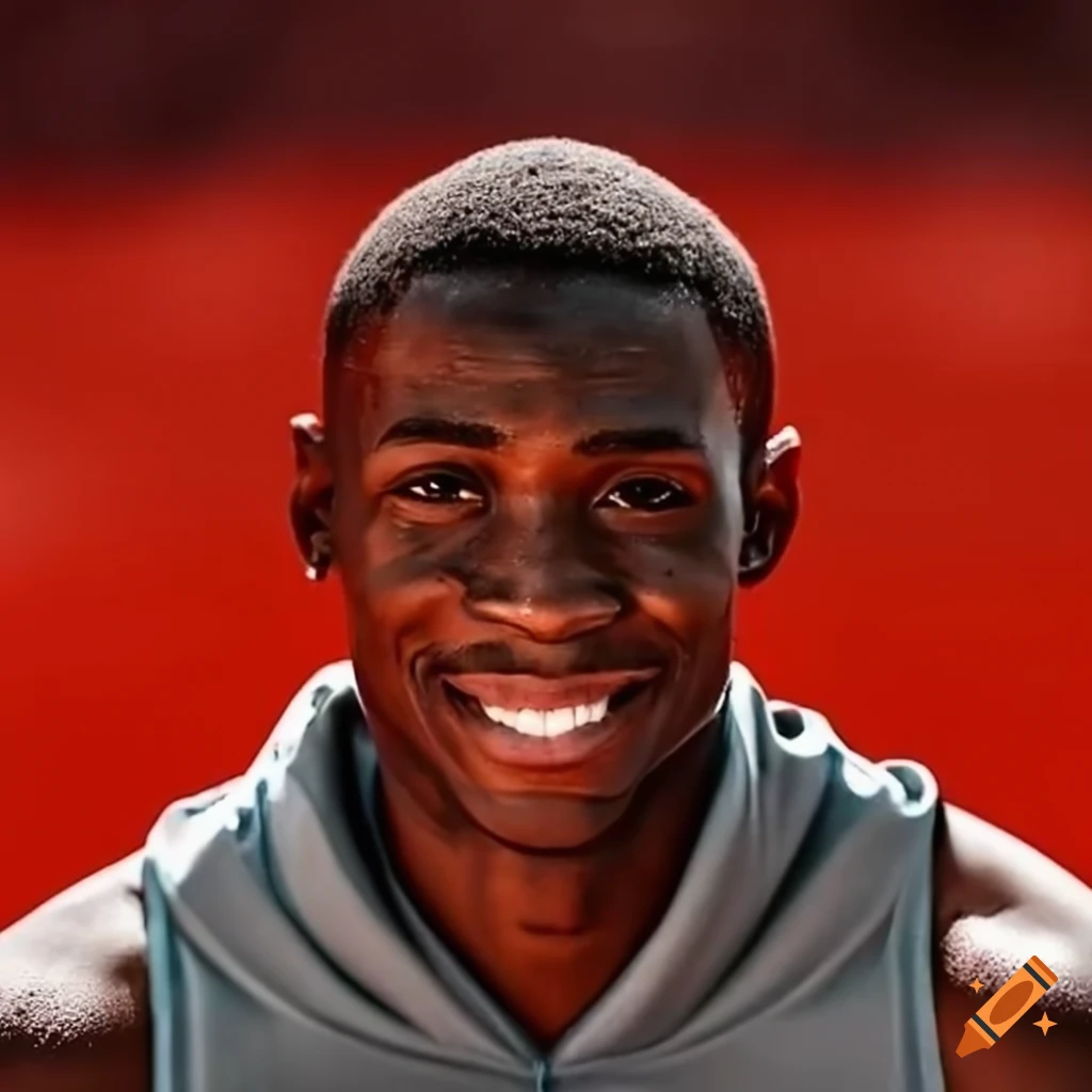 Grant Holloway competing in track and field event