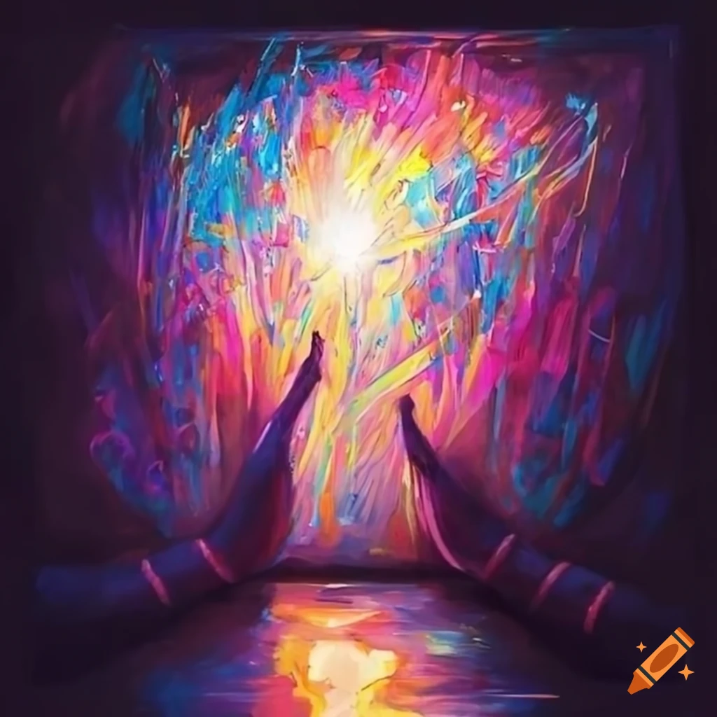 painting with vibrant sparks