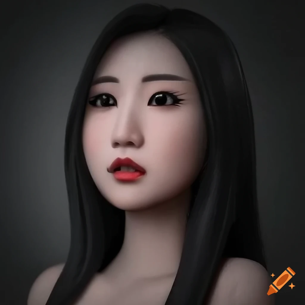 Funko Pop style portrait of an Asian woman