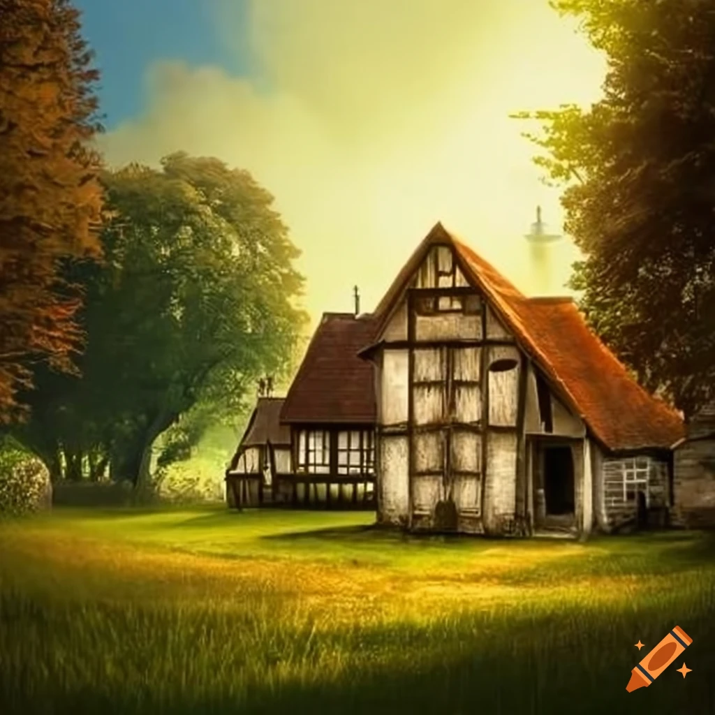 English fantasy farmhouse