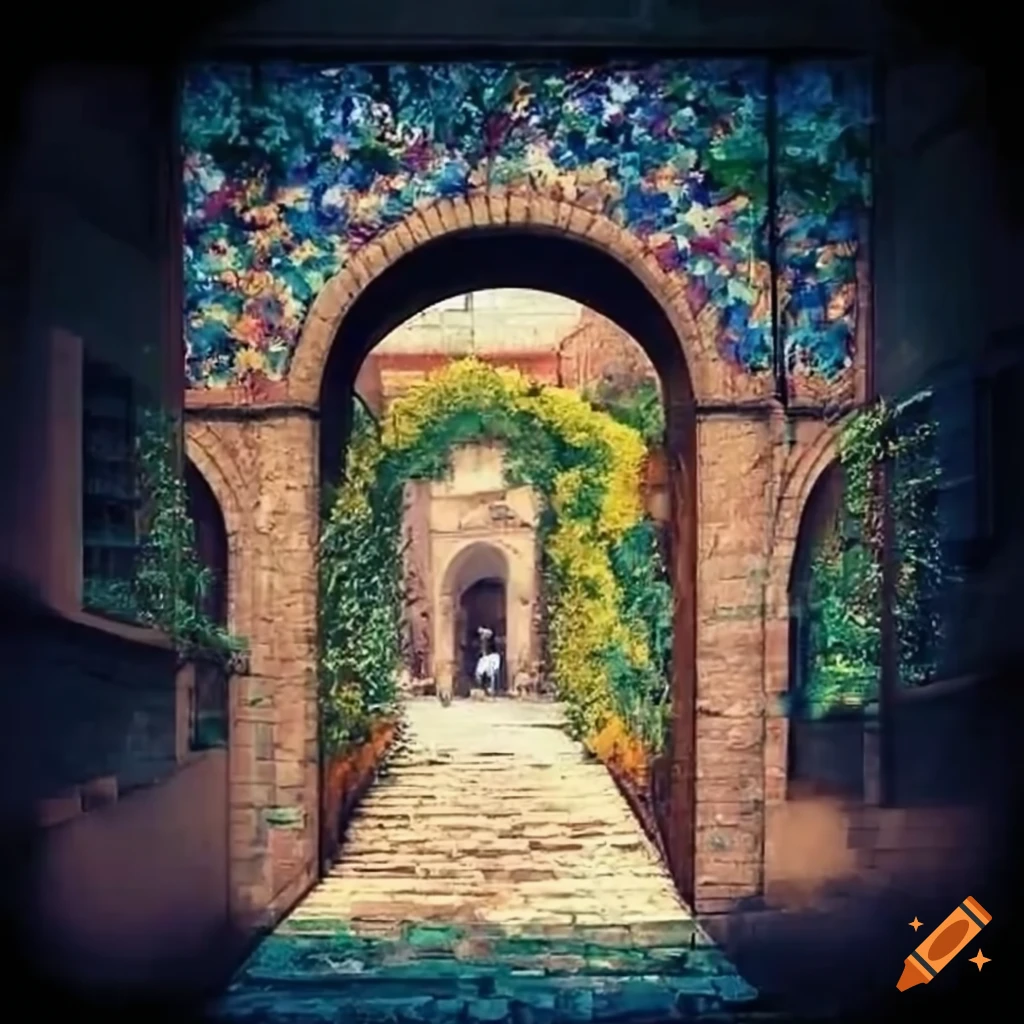 photo of a beautiful Florentine courtyard