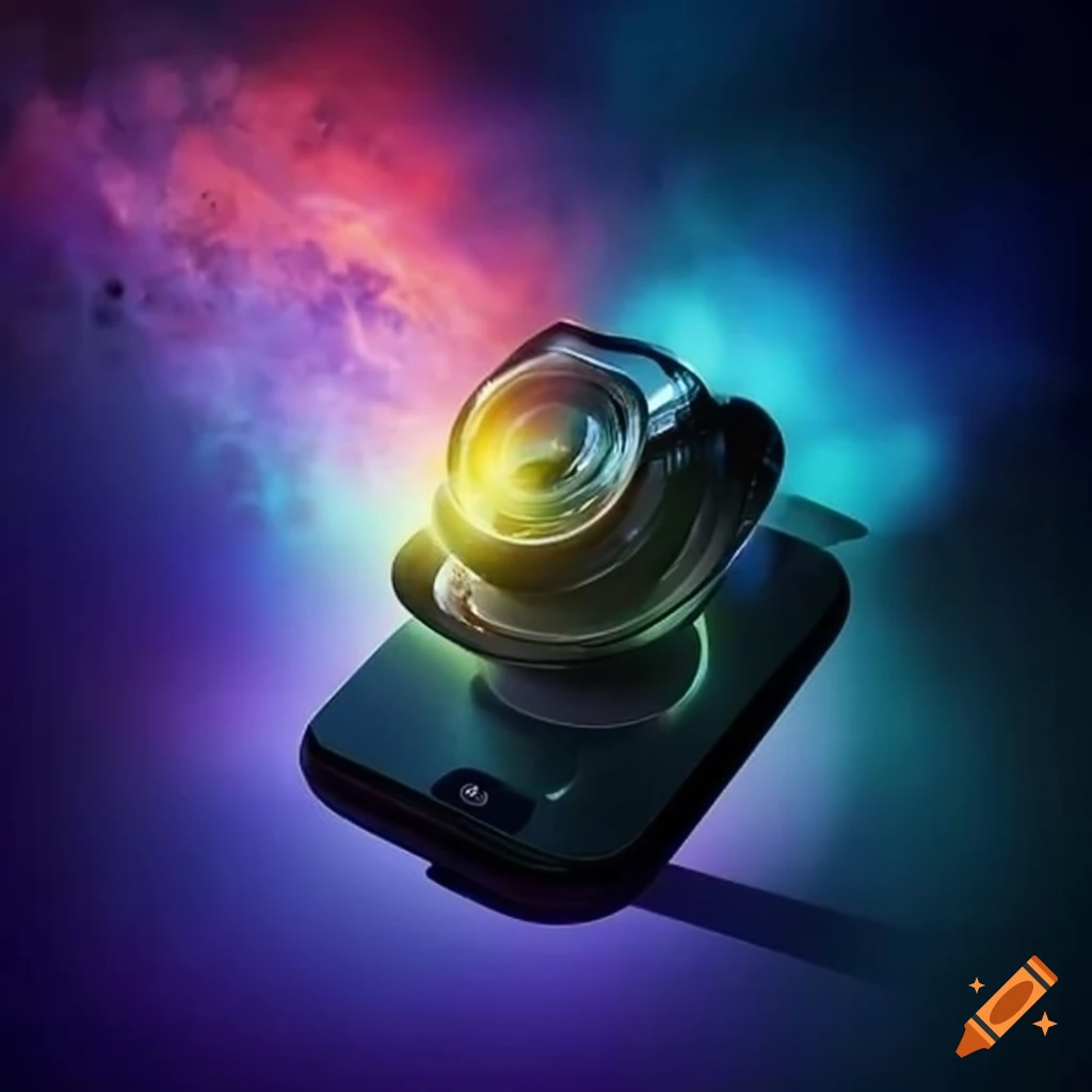 close-up of a smartphone camera lens