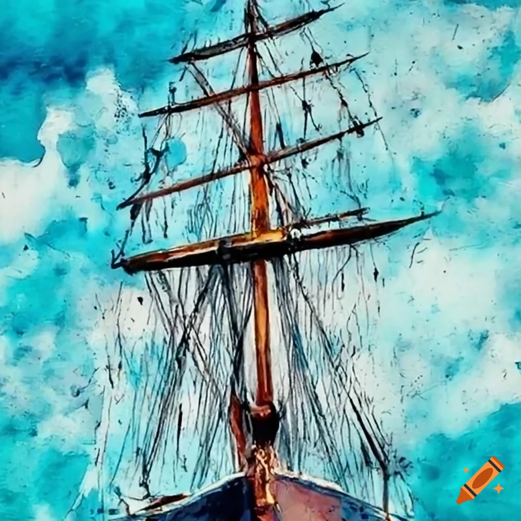 gull perched on the mast of an abandoned ship
