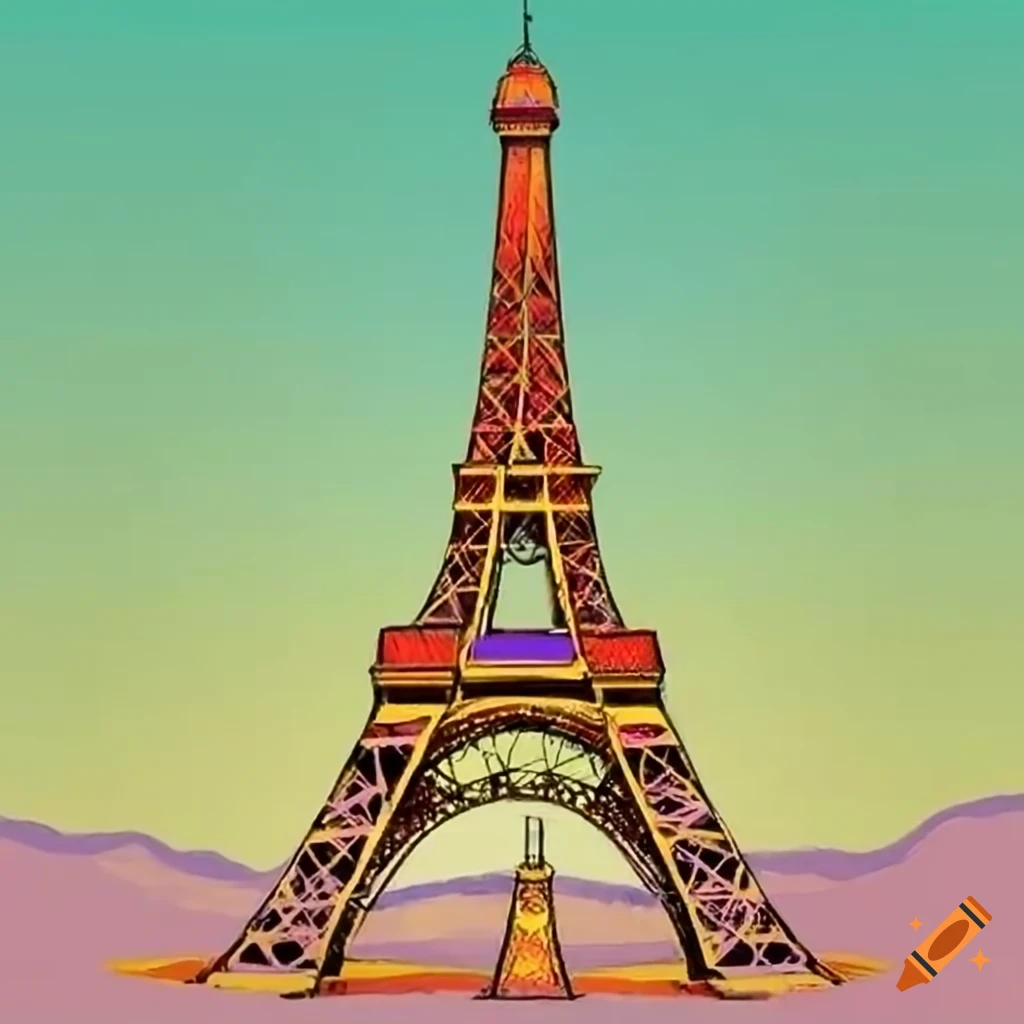 Eiffel Tower in Leonardo Da Vinci's style