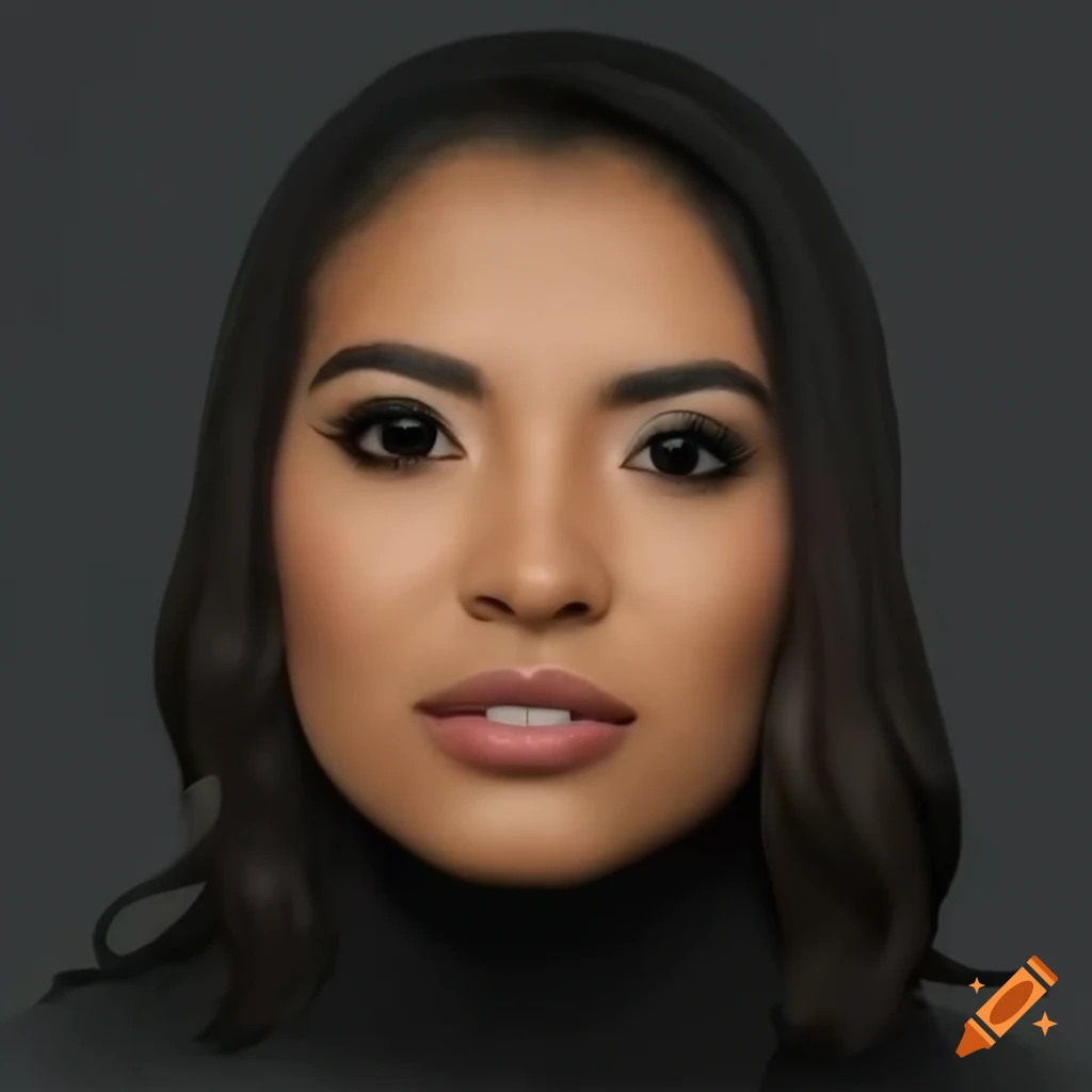 realistic portrait of a woman transformed into Funko Pop style