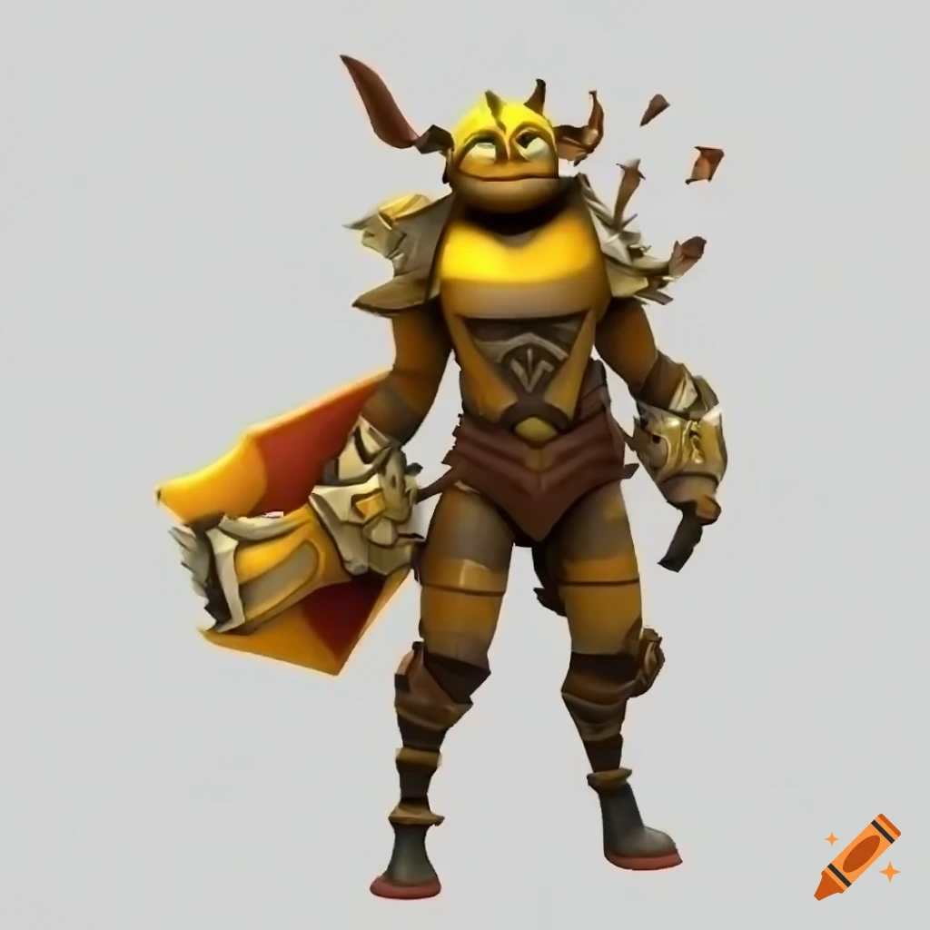 3D bee warrior character for a game