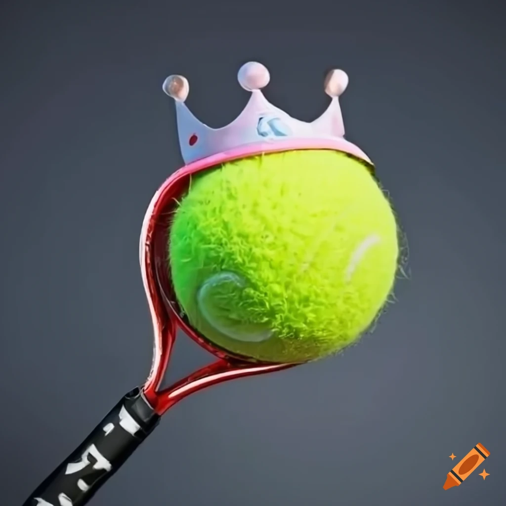 tennis ball with crown surrounded by padel rackets