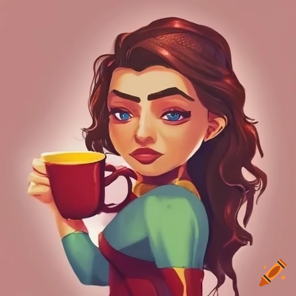 mug with superhero woman and quote