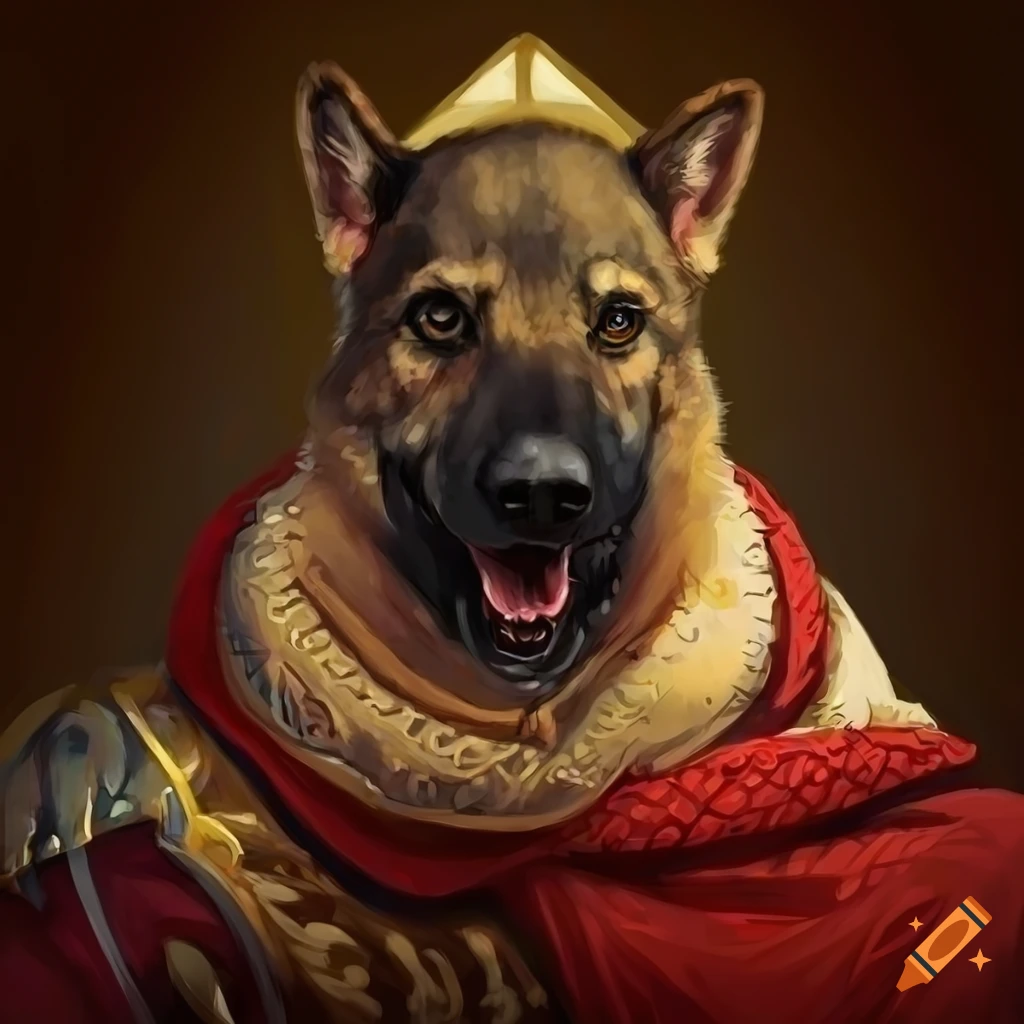 anthro german shepherd as a roman senator