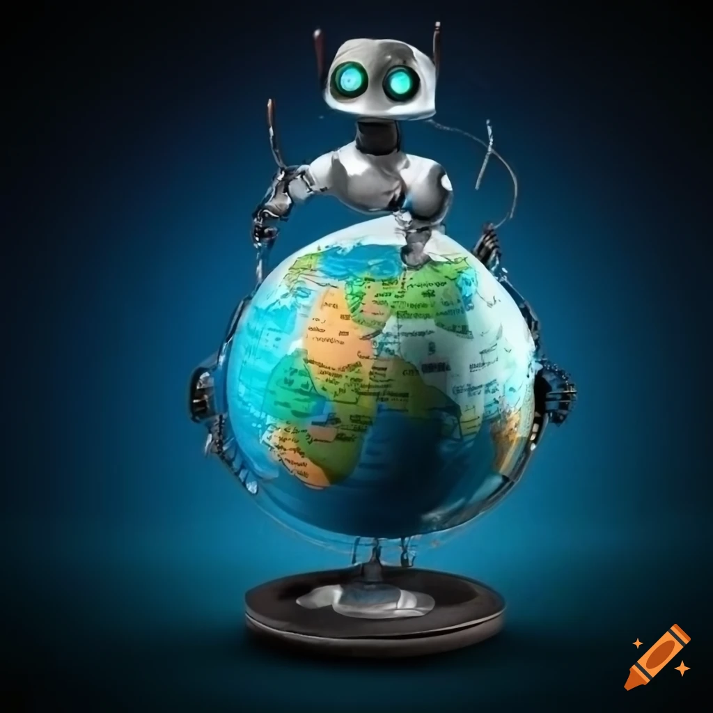 header image for classroom with a globe-trotting robot