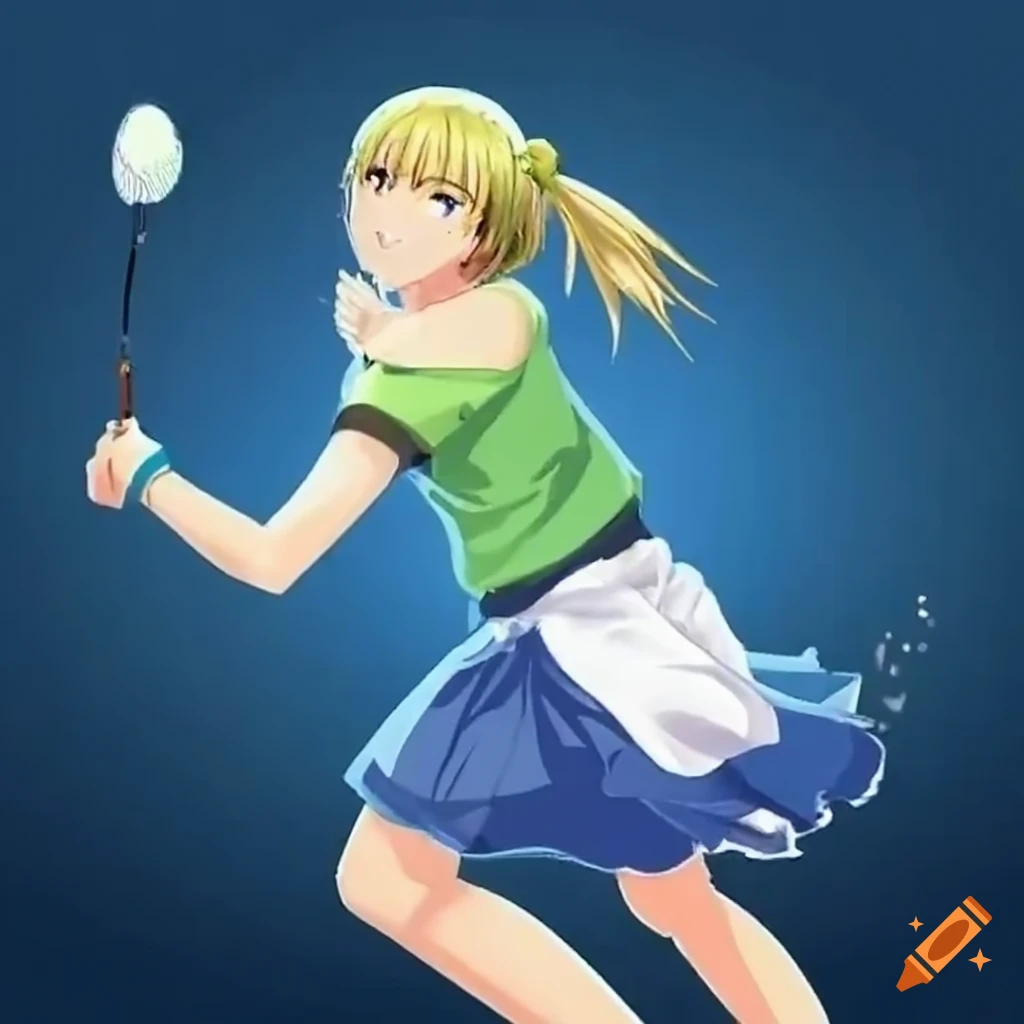 girl playing badminton with precision