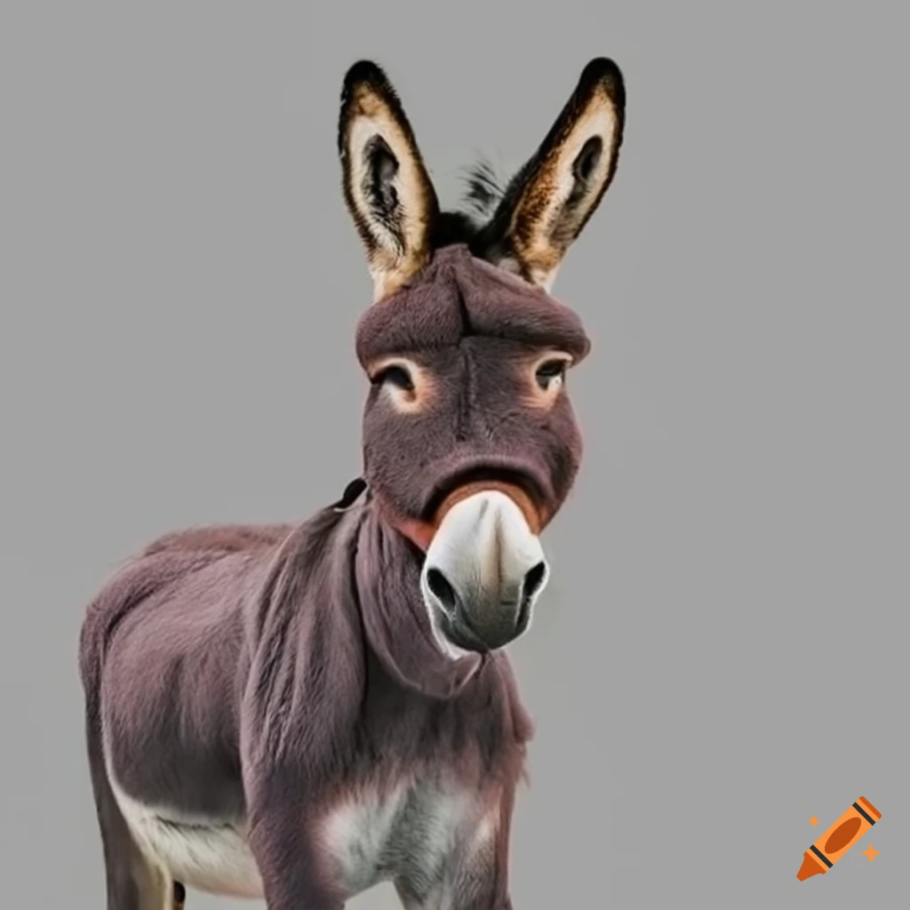 donkey standing in a field