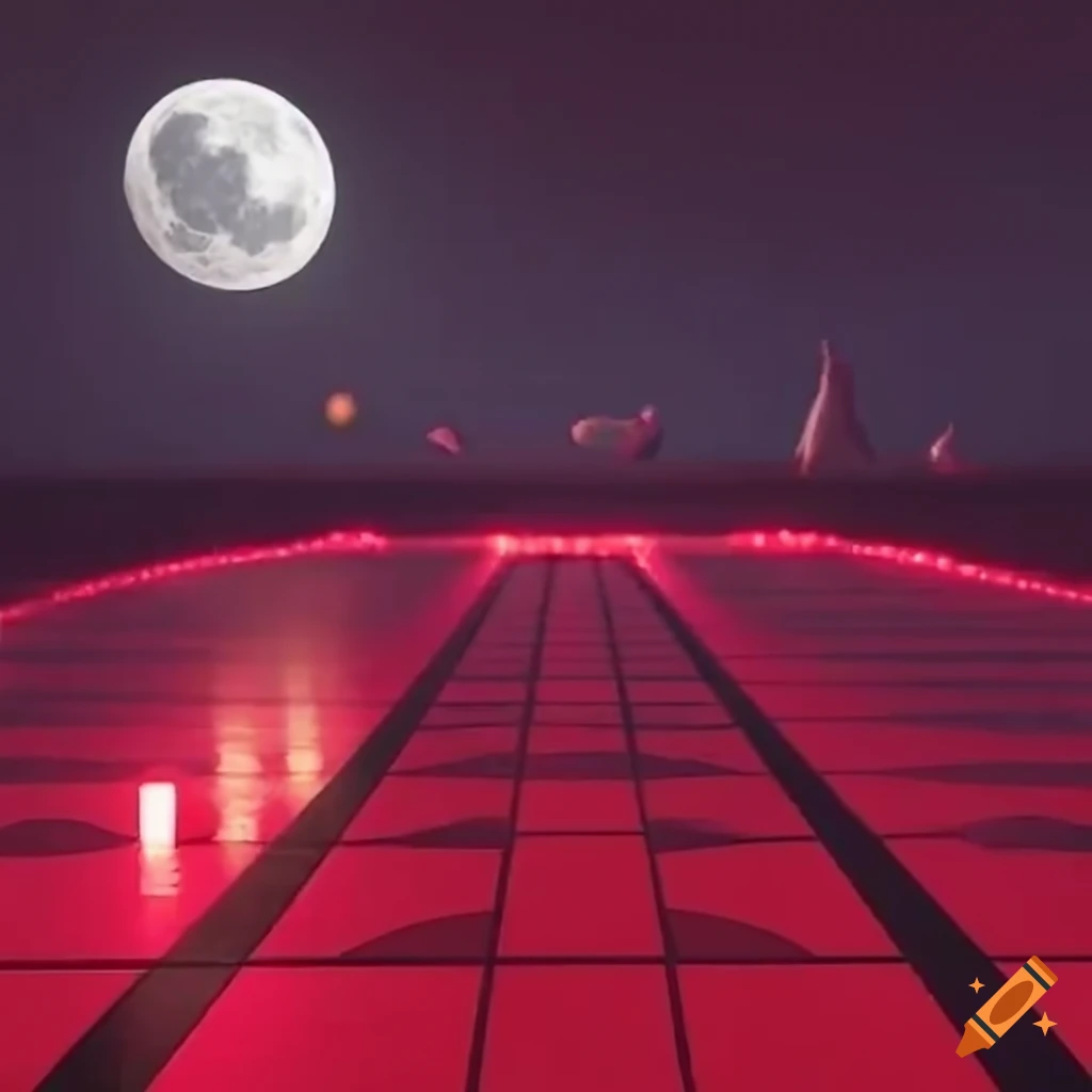 red lit dance floor club with disco ball