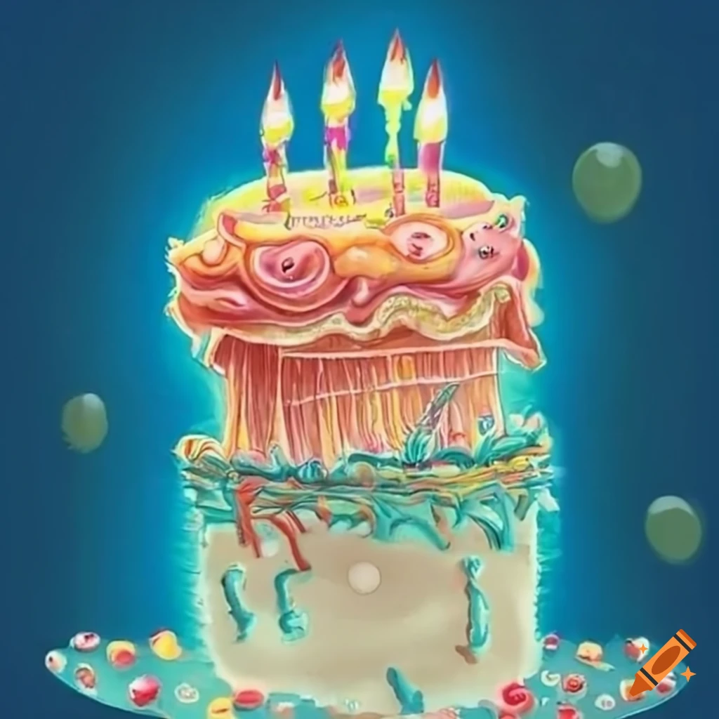 colorful happy birthday text