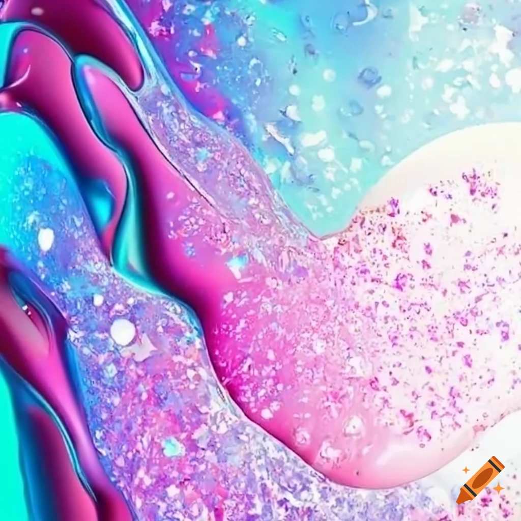 melting crystal texture with sparkling effect
