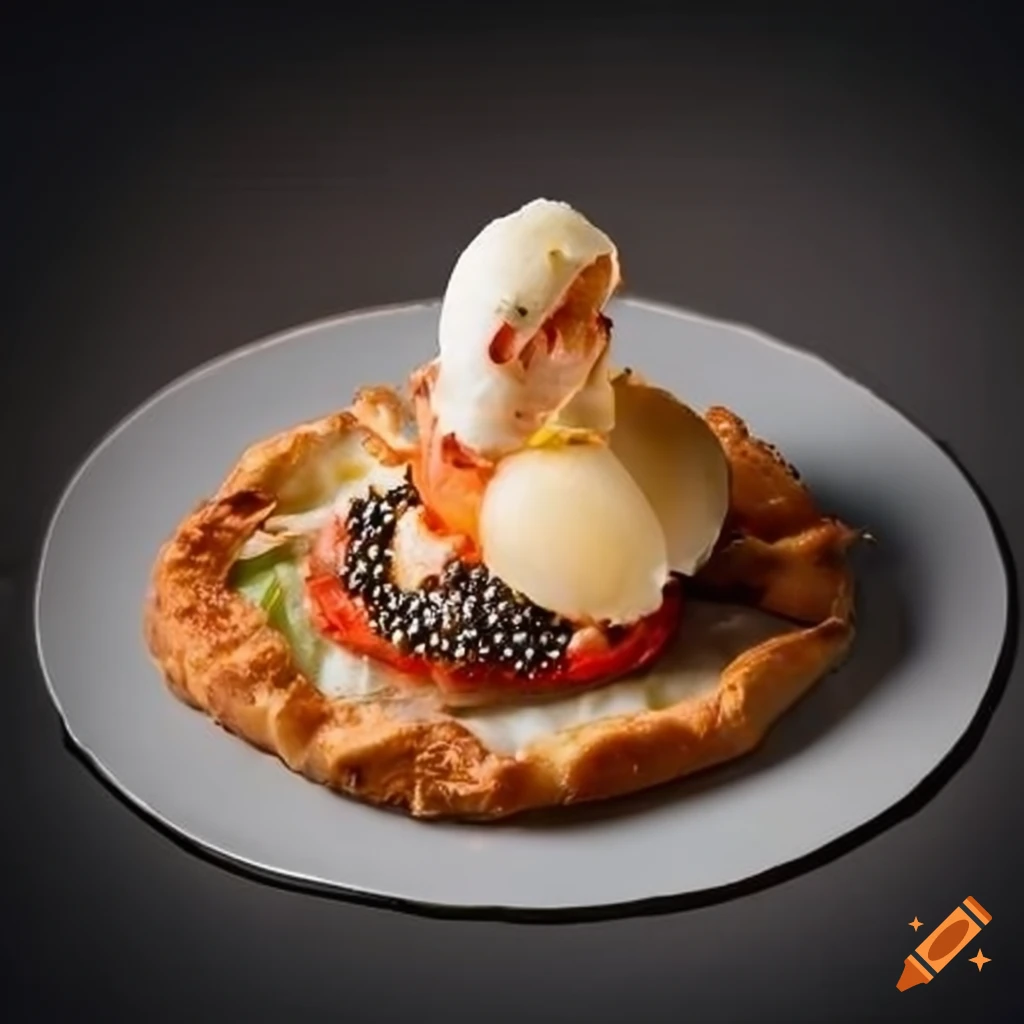 image of butter-poached lobster with caviar on a potato galette