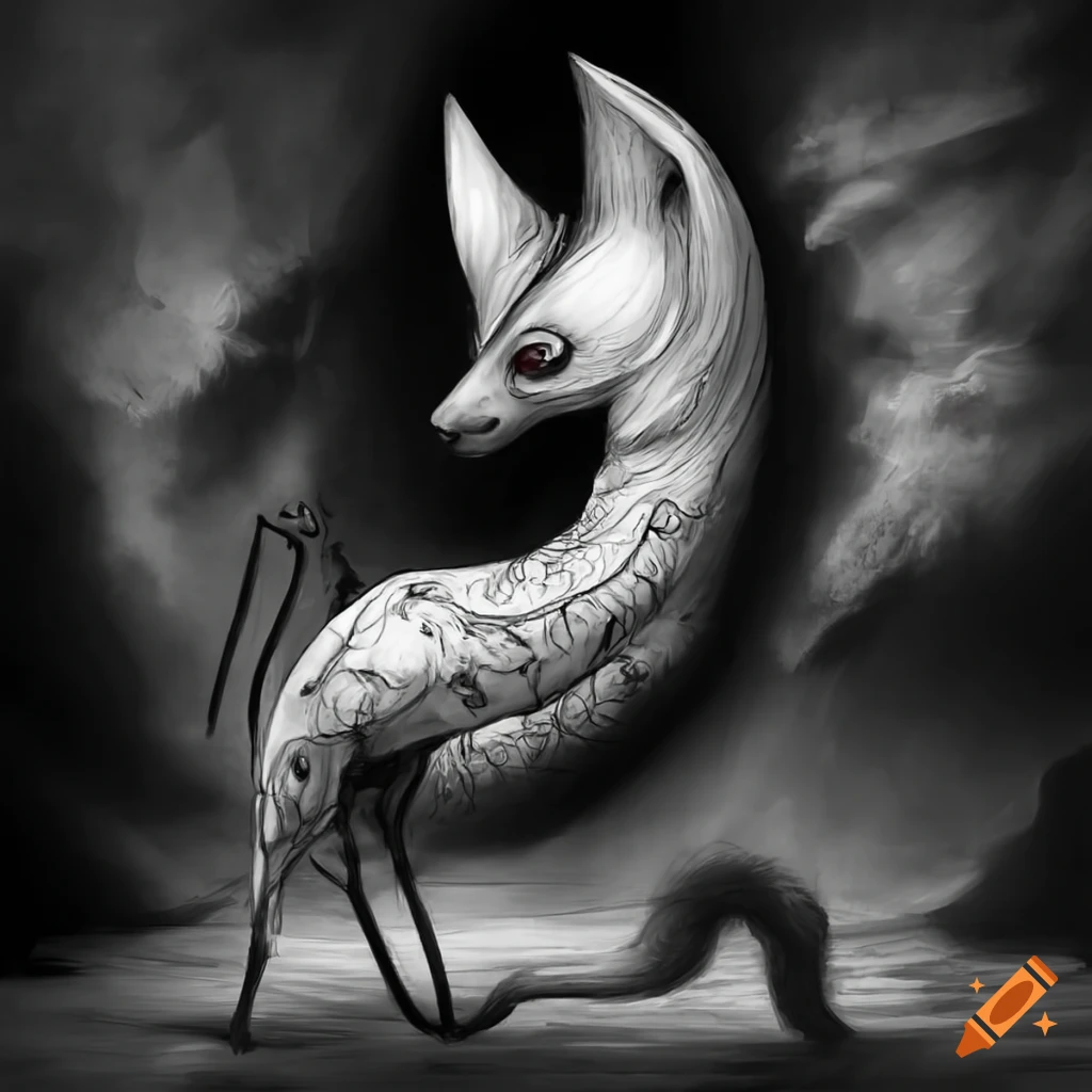 surreal animal art with long-legged creatures