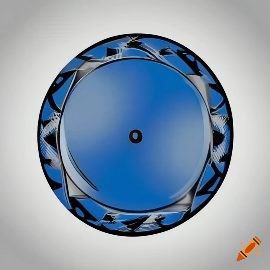 pop art style shield in blue and silver