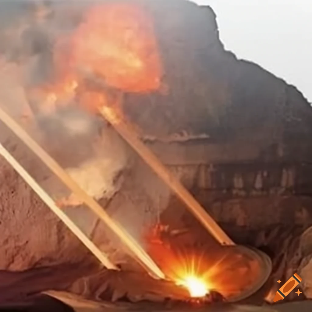 image of blast mining activities