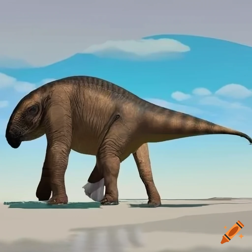realistic depiction of an Iguanodon dinosaur
