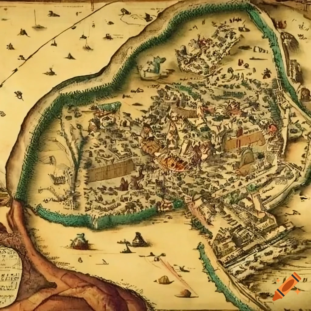 colonial fort map from the 1600s