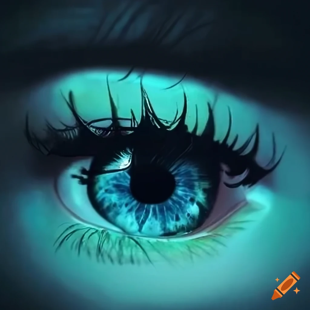 close-up of a girl's eye