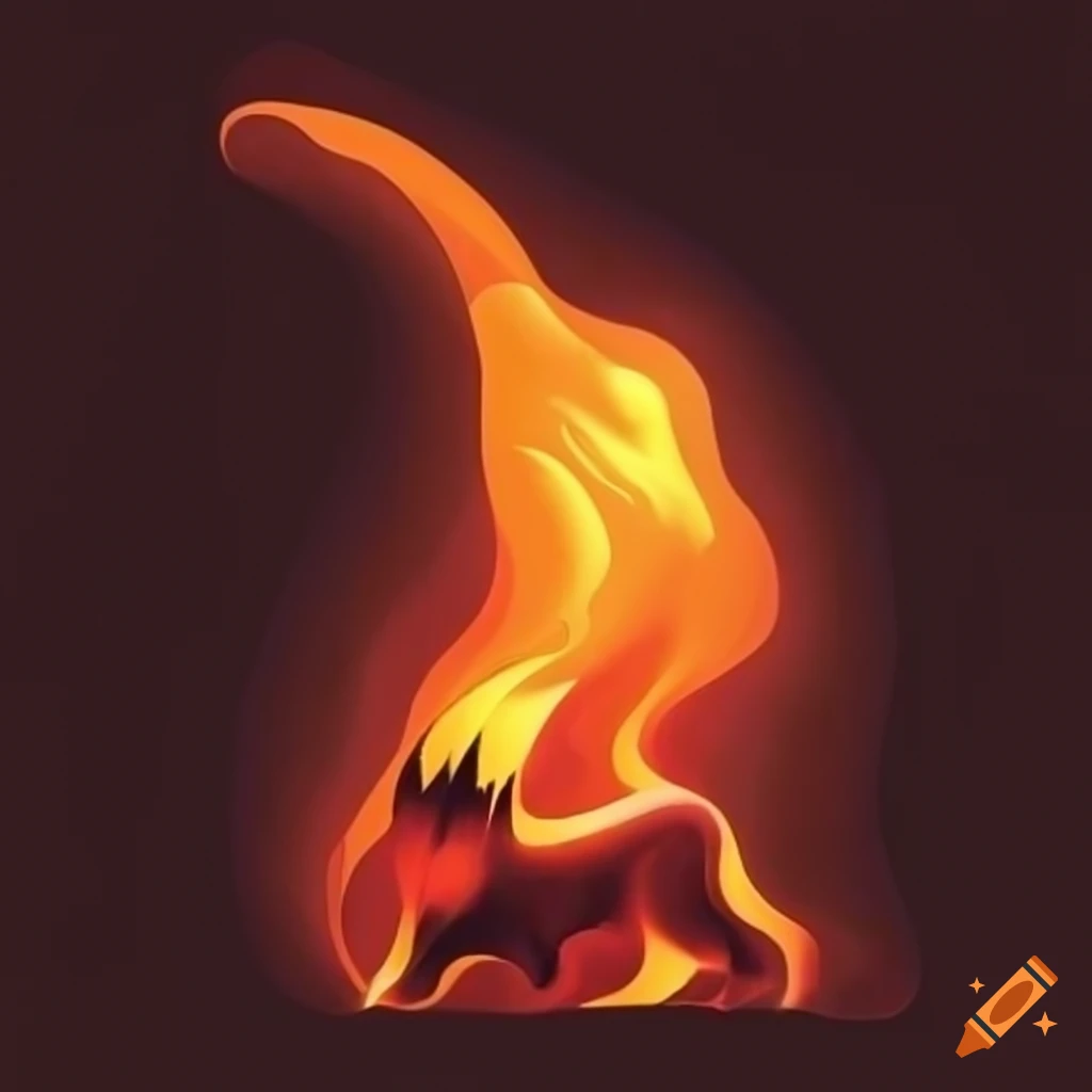 minimalist artwork of a fire lynx shape
