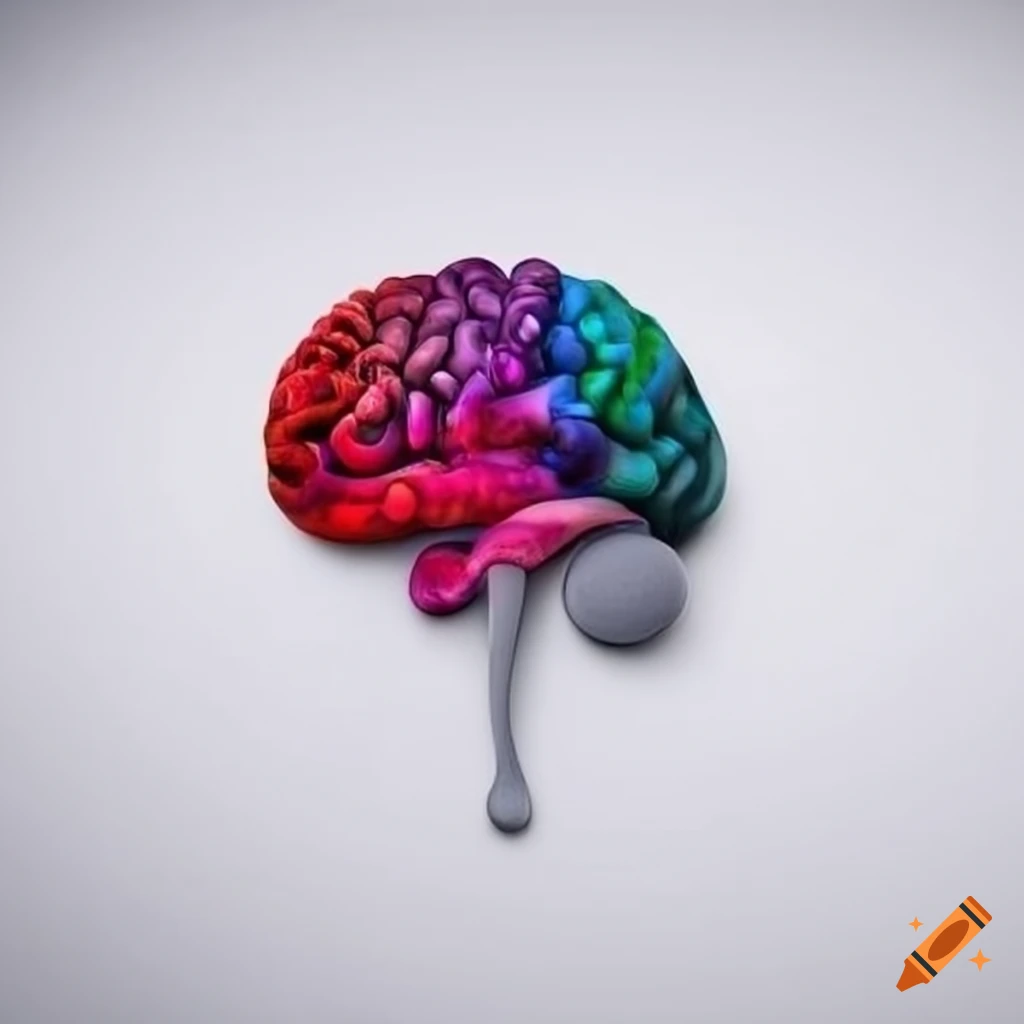visual Brain map artwork hanging in a gallery