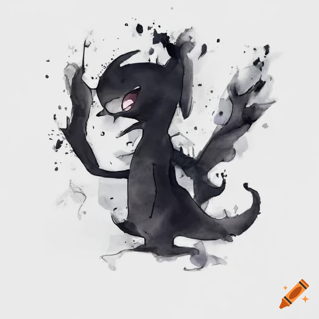 Image of a shadow pokemon on Craiyon