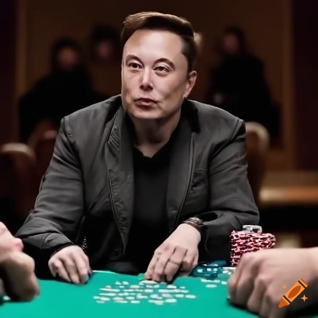 Elon Musk and Jeff Bezos playing poker