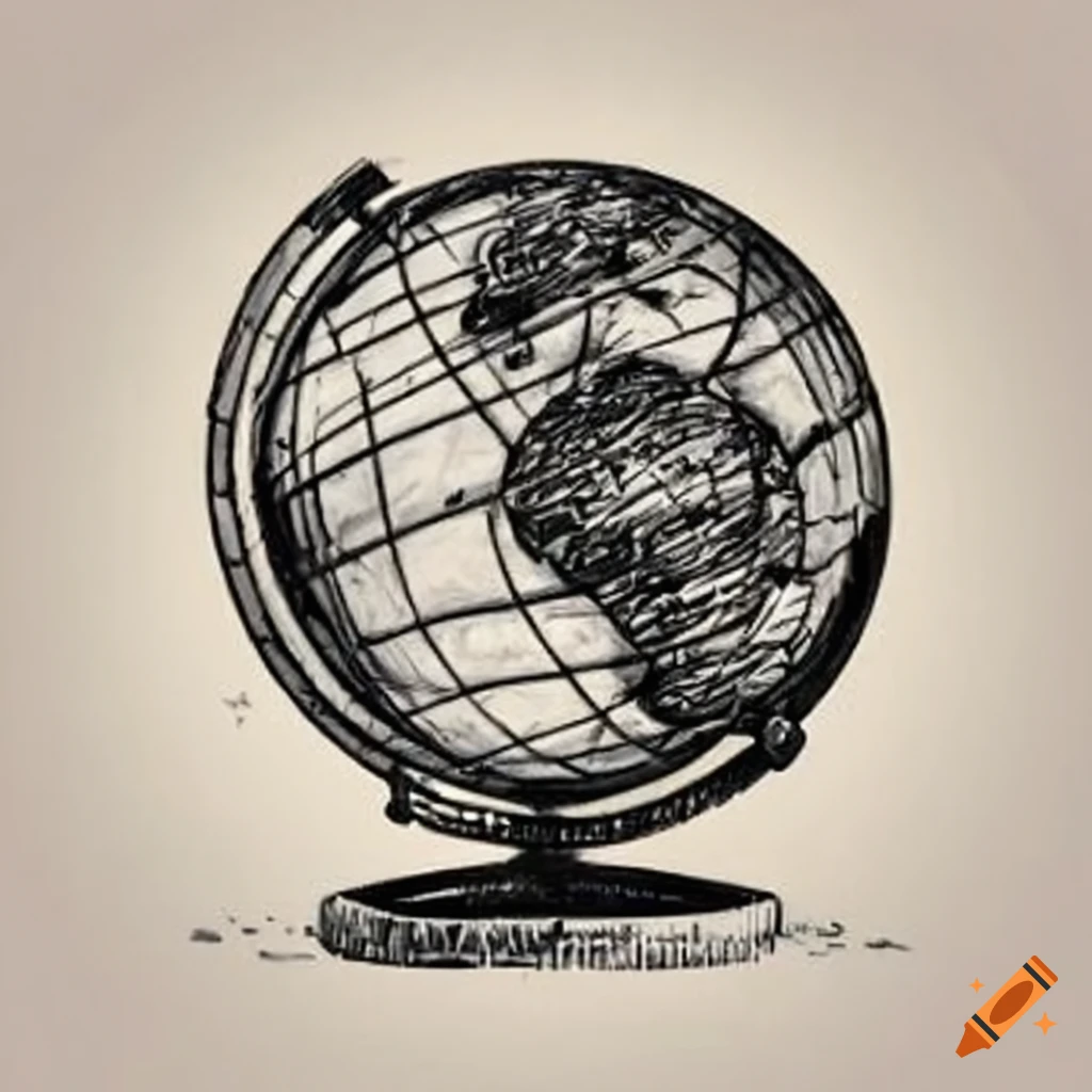 Kurt Vonnegut inspired globe artwork
