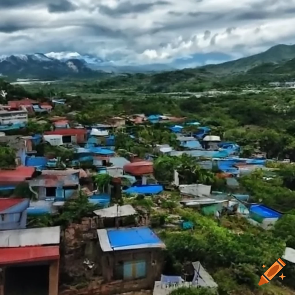 serene view of Puerto Rico slum